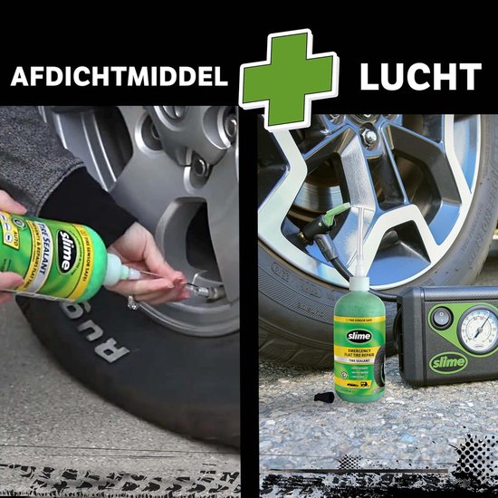 Bandenreparatieset Noodgeval - Lekke Band Reparatie - Snel Banden Pompen - Inclusief Afdichtmiddel - 473 ml - Zwart — afbeelding 2
