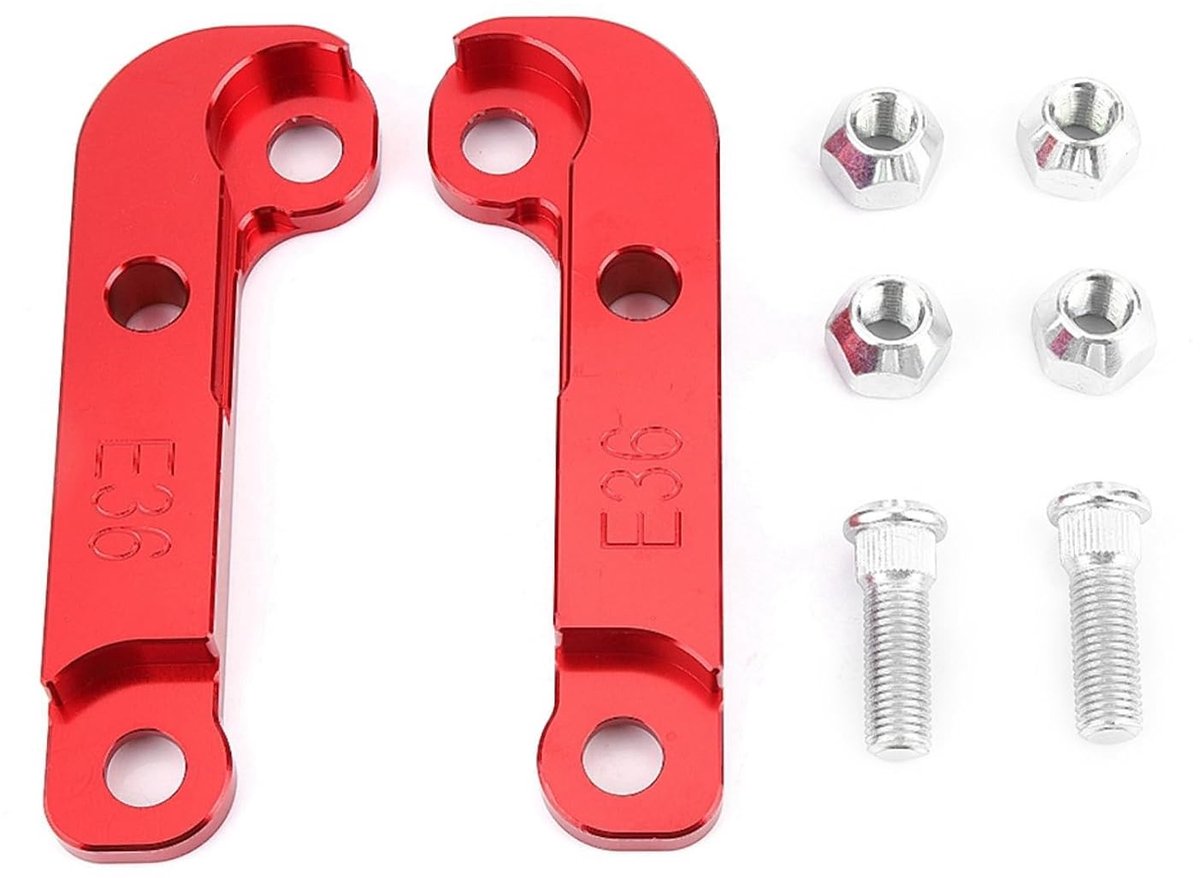 SnelShoppen - Aluminium Rode Adapter Verhoogd Stuurhoek 25% Drift Lock Kit voor E36 - Hoogwaardige Aluminium Legering