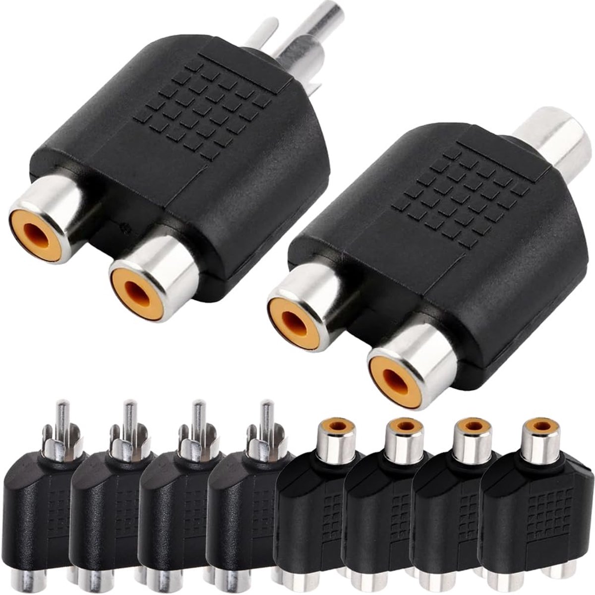 SnelShoppen - RCA Y Splitter Adapter 1 Mannelijk naar 2 Vrouwelijk Phono Connector AV Video Y Splitter & RCA 1 Vrouwelijk naar 2 Vrouwelijk Phono Conn