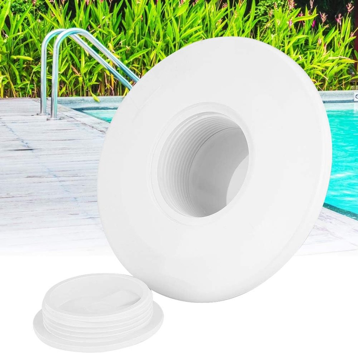 SnelShoppen - Duokon White Poolafvoer Wateruitlaat Afvoersystemen Vervangaccessoires Voor Zwembad Inlaatafvoer 1 Stuk Hoogwaardig ABS Materiaal