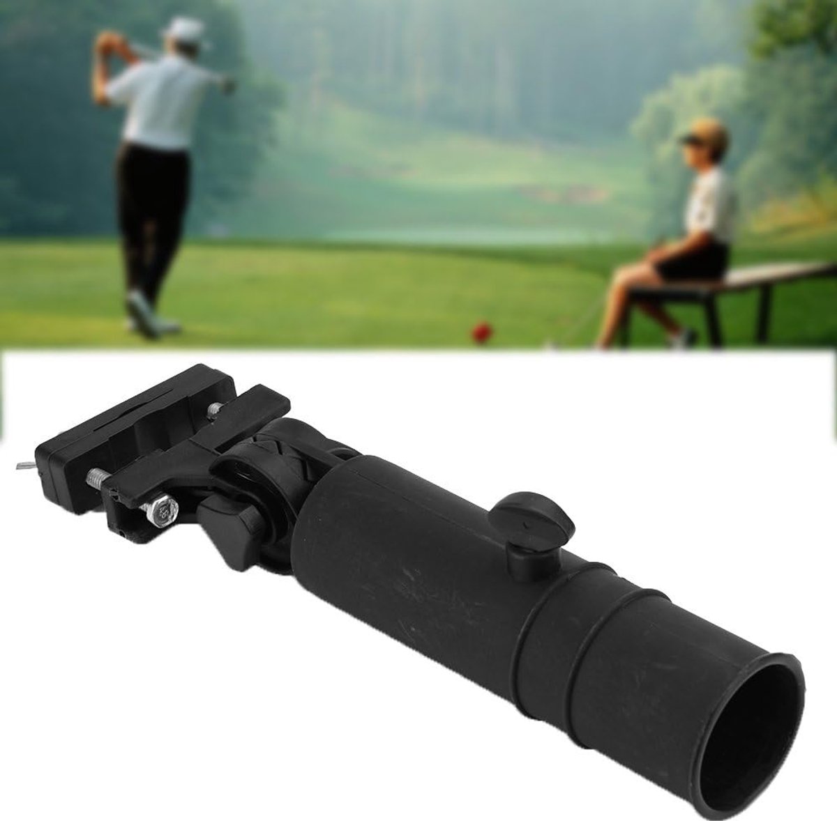 SnelShoppen - Golf Trolley Umbrella Tray Universele Golfkar Houder voor Golf Trolley 3/4 Wielen, Verstelbaar en Geschikt voor de Meeste Golfparaplu's