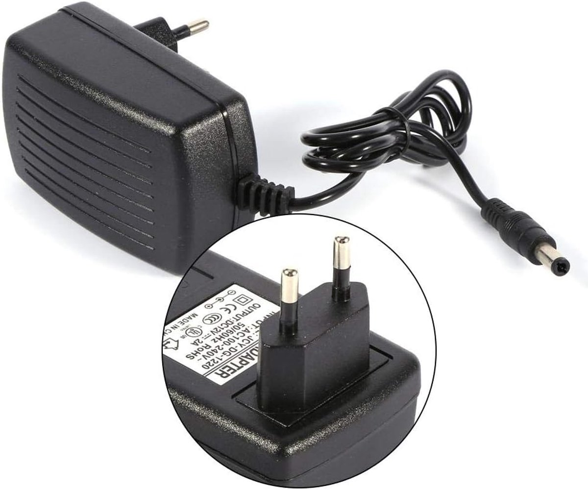 SnelShoppen - 12V Universele AC Adapter Voeding - Reguliere Multi Voltage Schakelvoeding - Vervangende Voedingsadapter - EU Stekker - Perfect voor LED