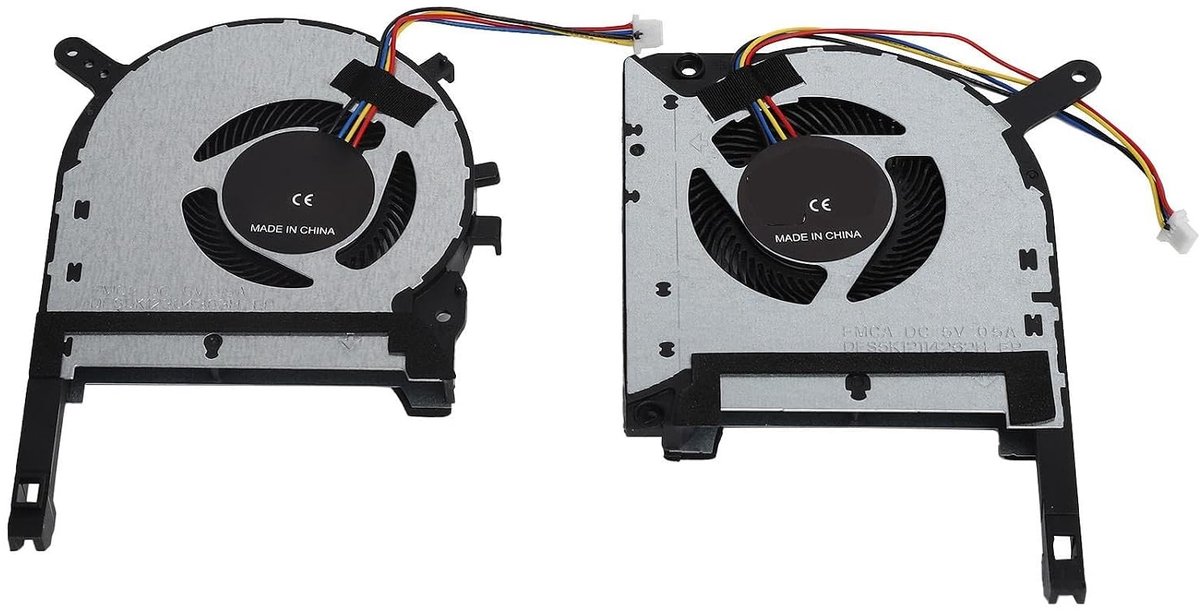 Laptop Koelventilator Set voor CPU en GPU, 4 Pin Vervangende Koelventilatoren voor TUF Gaming FX505GE FX505GM FX505DT FX705, Efficiënte Warmteafvoer en Stille Prestaties