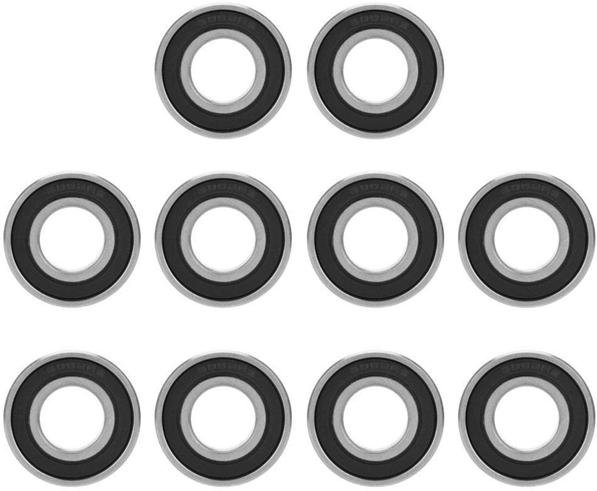 SnelShoppen - 10 Stuks 6002-2RS 15mmx32mmx9mm Diepe Groef Kogellagers Waterdicht Rubber Sealed voor Hobbyprojecten