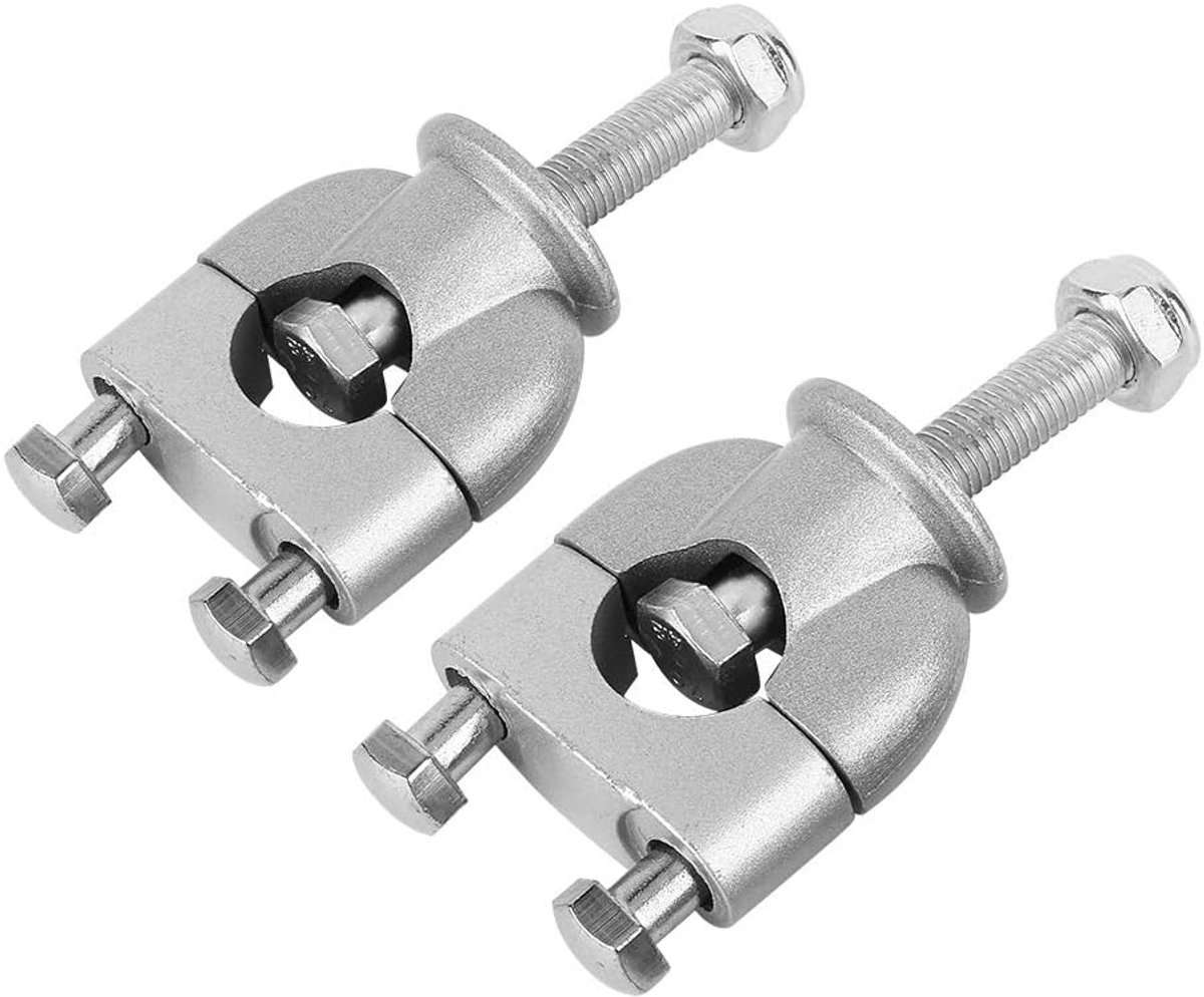 SnelShoppen - Motorfiets Stuurverhogers, 1 Paar 7/8 Inch 22mm Zilveren Stuurmontage Steun Klem voor Motorfiets ATV Stuurverhoging