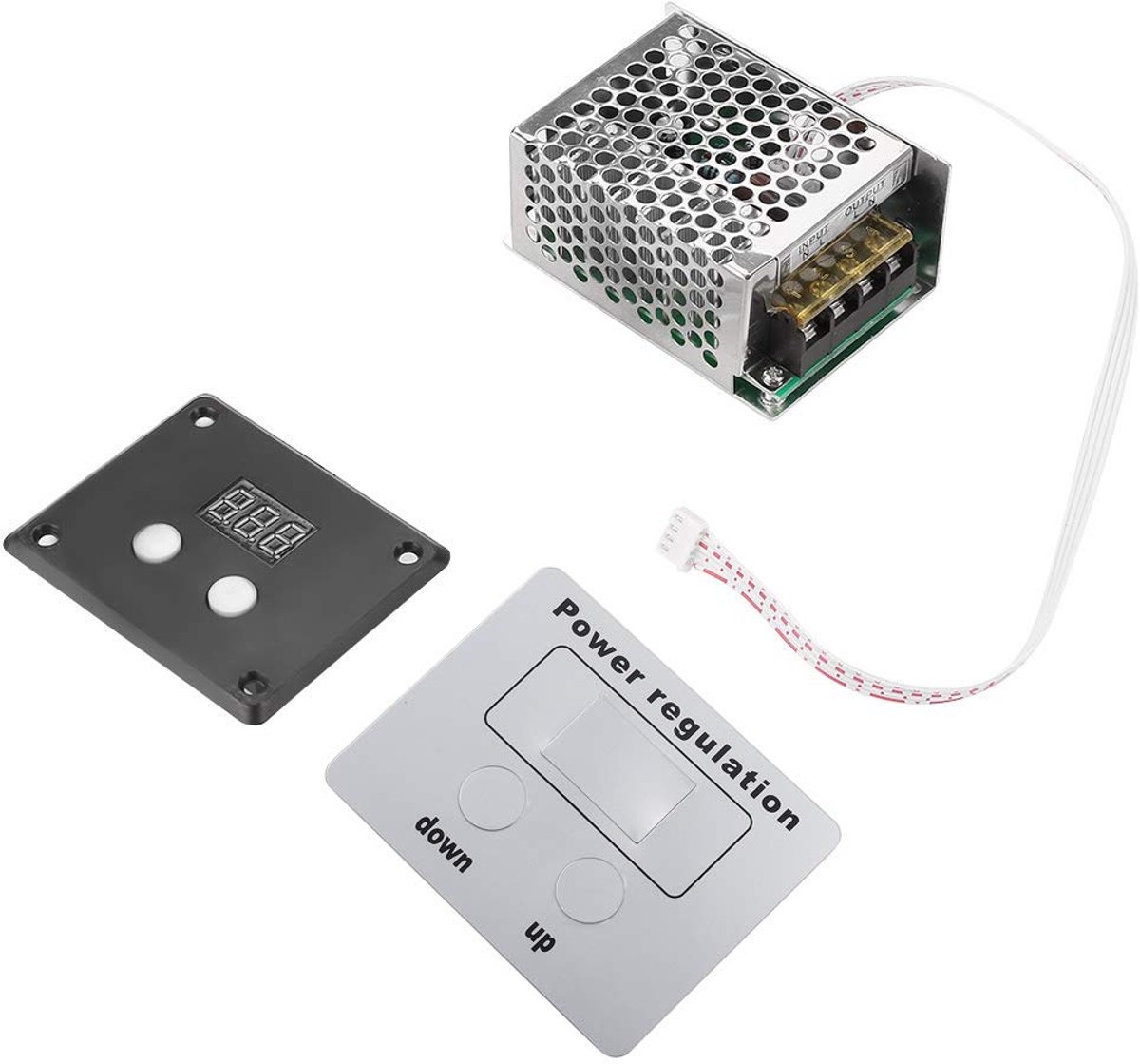 SnelShoppen - Digitale Spanningsregelaar 4000W voor 220VAC Snelheidsregeling Dimmer Thermostaat 8.5x6x4cm met Hoge Warmteafvoer