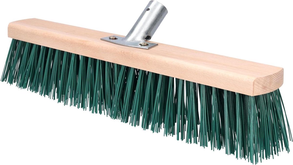 Veegborstel Buiten - Wegenbezem Tuinbezem - Terrassen Schoonmaken - FSC Gecertificeerd Hout - 40 Cm - Groen