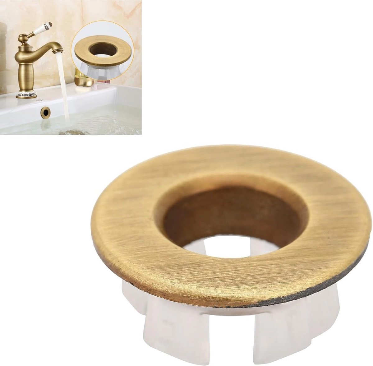 Overflow Rings for Kitchen Sink Bathroom Sink Round Hole Overflow Drain Plug Pond Set Spare Set in Hole Spare Parts 4 - ShopVlot
