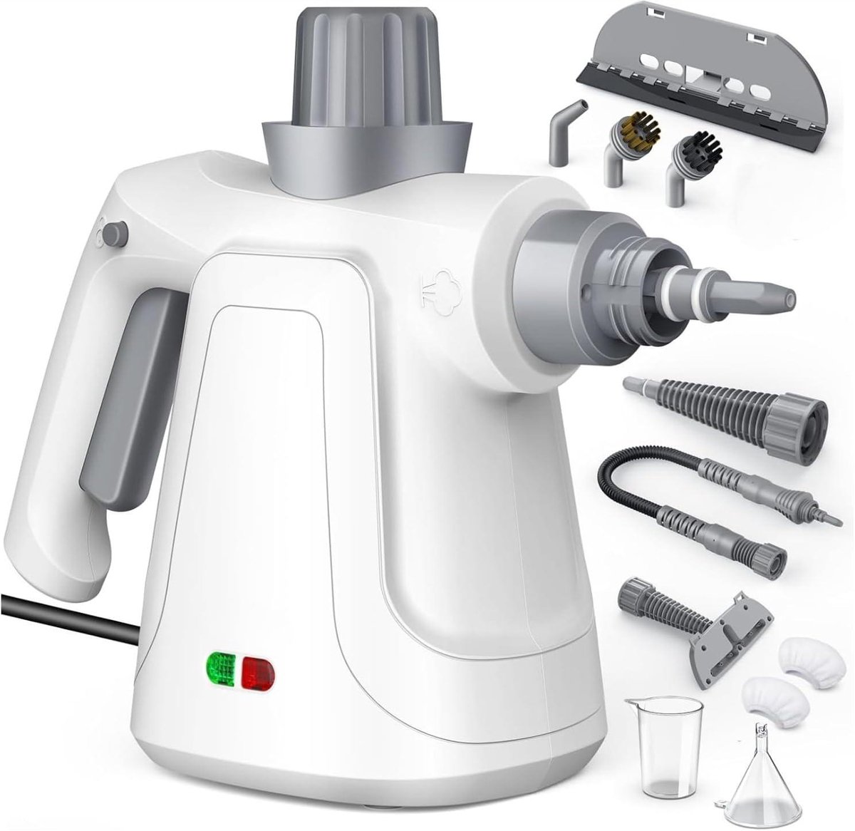 Stoomreiniger Handheld - Draagbare Stomer - Grondige Reiniging - 100% Chemisch Vrij - 400 ml Tank - Wit Goud