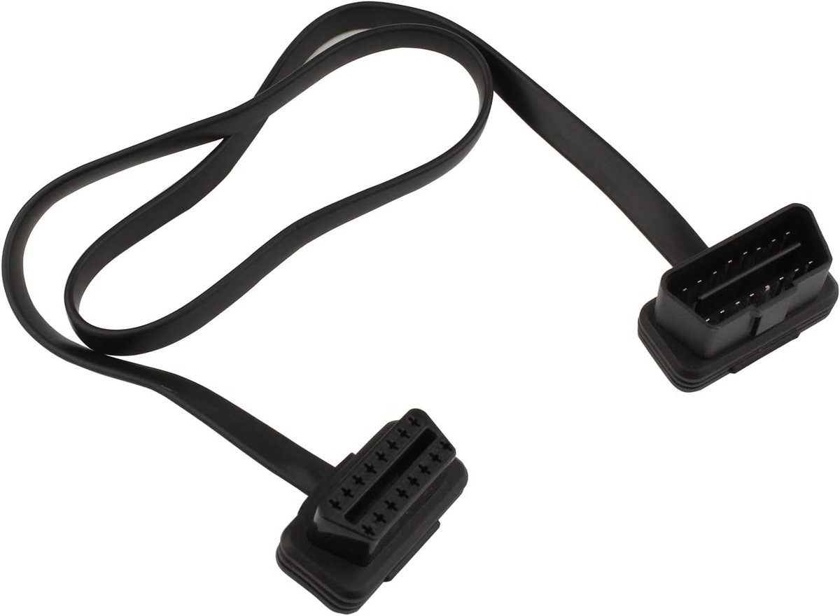 SnelShoppen - OBD-II OBD2 Verlengkabel 16-Pin Man naar Vrouw Diagnostic Connector Adapter voor Bluetooth Wifi USB ECU Lezers 60cm