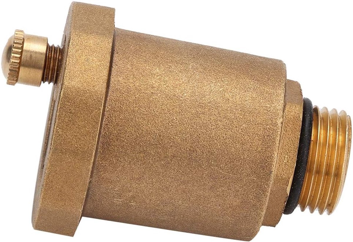 SnelShoppen - Automatische Luchtafvoer Ventiel G1/2" Mannelijk Draad - Messing Luchtafvoer Ventiel met Hoge Temperatuur Weerstand en Betrouwbare Dicht
