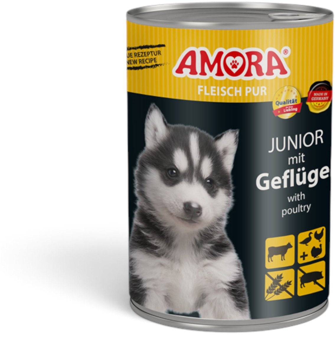 Amora AMORA Hondenvlees Puur Junior 6x400g - Gevogelte