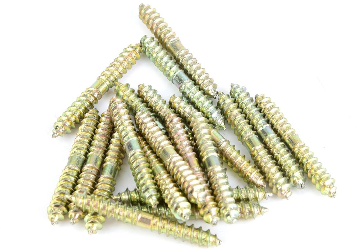 Dowel schroeven 5x40mm - ijzer gegalvaniseerd - dubbelzijdig - ideaal voor houtverbindingen - ShopVlot