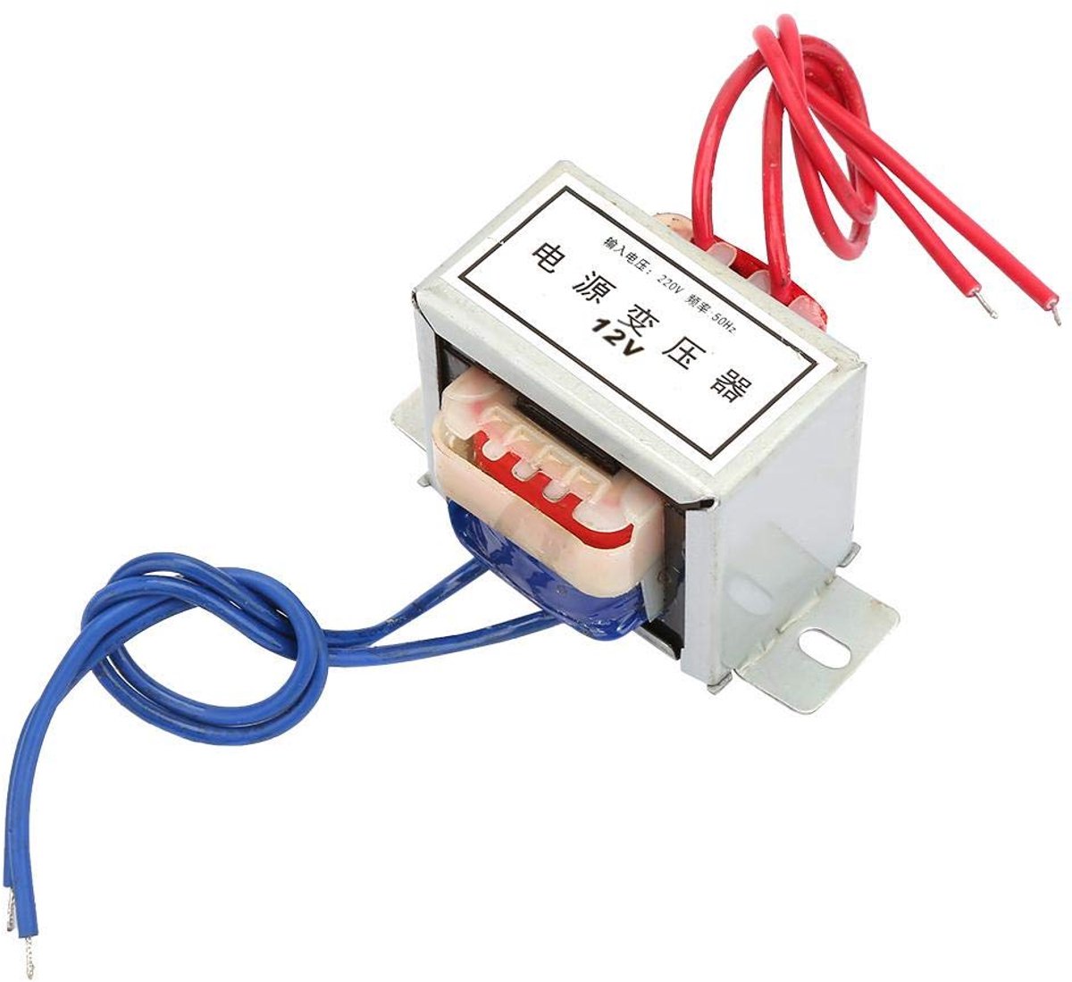SnelShoppen - AC 12V Voedingstransformator 12W Ingang 220V Enkelvoudig Voor Medische Apparatuur, Auto, Beveiliging, Spoorsignalen, Vlamvertragend Nylo