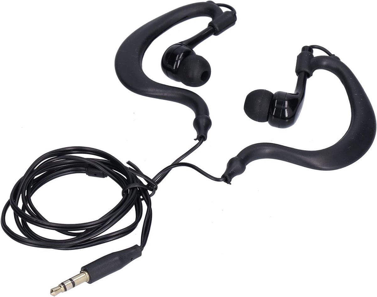 SnelShoppen - Zwemhoofdtelefoon 3.5mm Bedraad, IP68 Waterdichte Geleiding Hoofdtelefoon met Vervangbare Oordopjes, Waterdichte Sporthoofdtelefoon voor