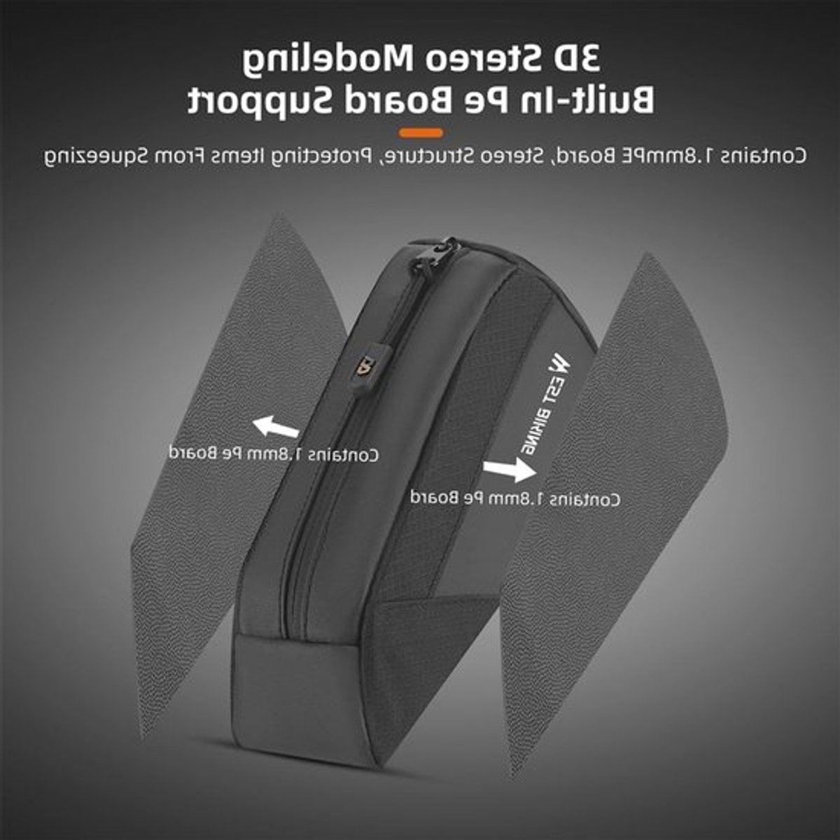 Compacte Fietstas 0.5L voor Fietsframe, Driehoekige Tas met Glad Zipper, Ideaal voor Accessoires en Gereedschap