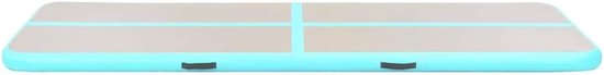 Opblaasbare gymnastiekmat - Turnmat Airtrack - Thuis sporten - Inclusief pomp - 400 x 100 cm - Groen — afbeelding 2