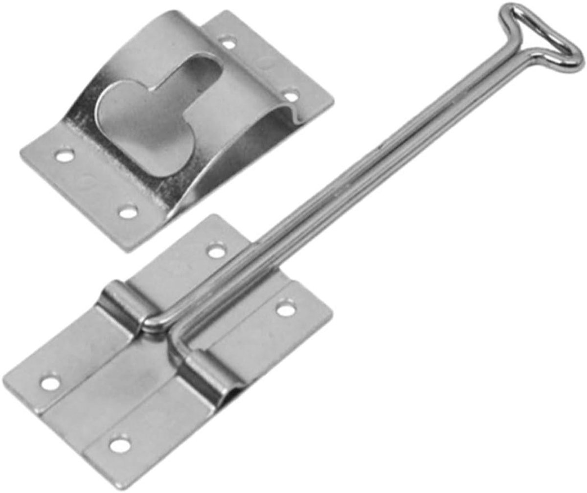Deurhaak Aanhanger - Trailer Deurvergrendeling - Aanhanger Beveiligen - Verlengd Ontwerp - 18x5x2.5cm - Zilver