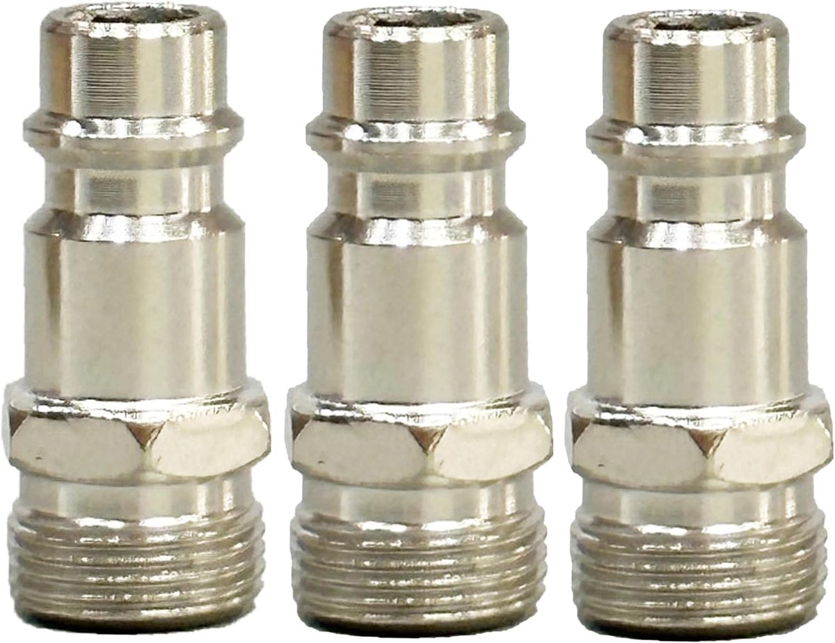 3Pcs luchtverbinder 1/4 inch conisch - snelkoppeling - waterdicht - eenvoudig te installeren - ShopVlot