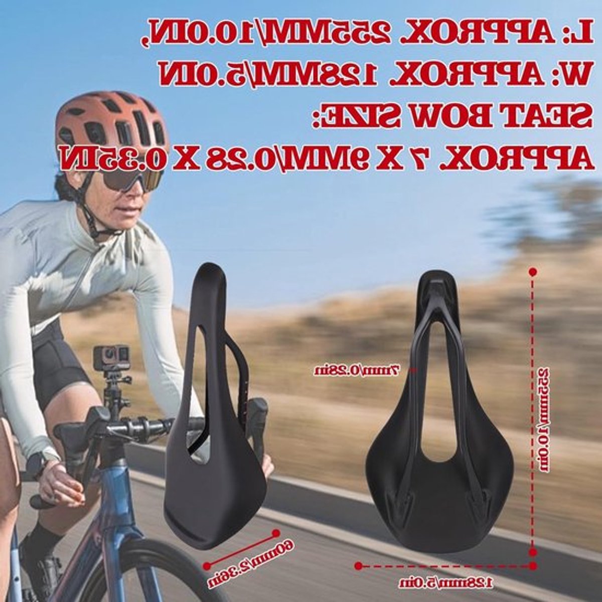 Ergonomische en Ademende Fietszadel van Volledig Carbon voor Comfort op Mountainbikes en Racefietsen