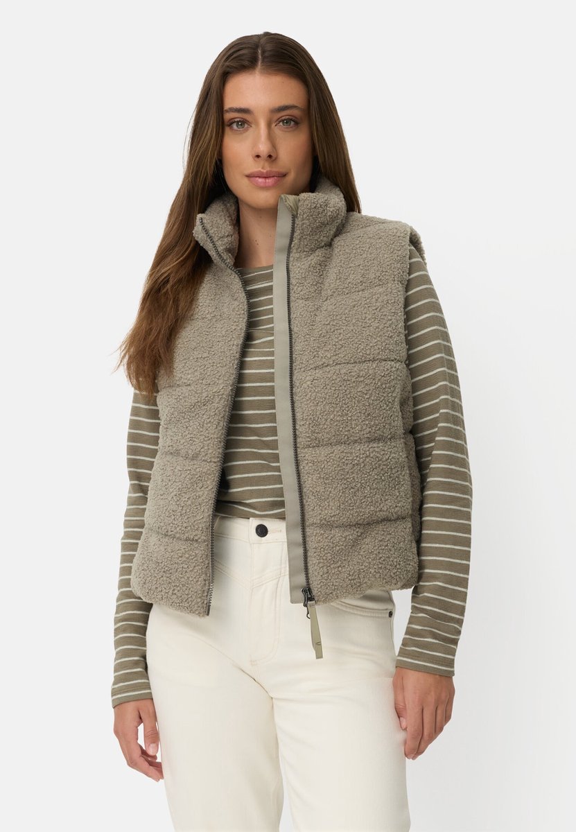camel active Teddybodywarmer met ritszakken - Maat womenswear-36 - Bruin