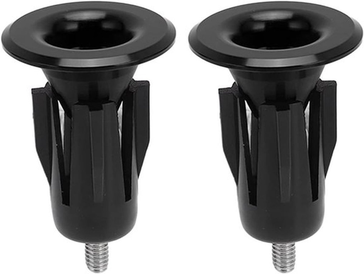 Verstelbare aluminium handvat eindpluggen voor fietsen, geschikt voor 15-23.5mm stuur, ideaal voor road bike, BMX en MTB (Zwart)