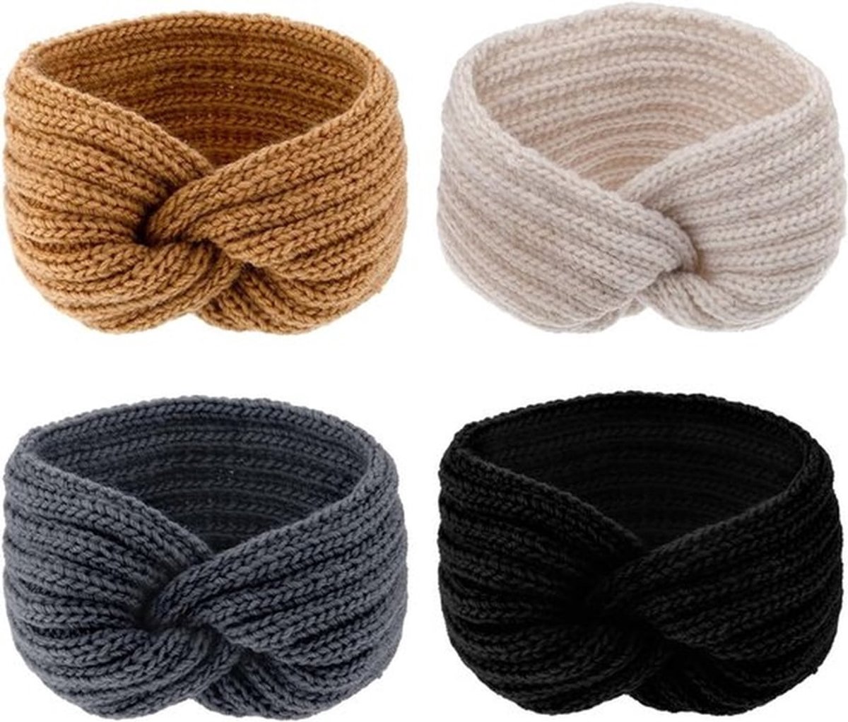 Dikke, gevoerde winterse gebreide hoofdband voor dames en meisjes - 2 stuks, elastisch en warm, perfect voor koude dagen