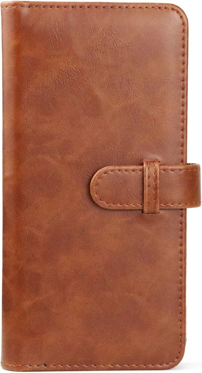 SnelShoppen - Mini Fotoalbum PU Leer Wallet Album voor Fuji Instax SQUARE SQ1 SQ20 SQ10 SQ6 Camera - 80 Pockets Bruin voor Herinneringen en Feestjes
