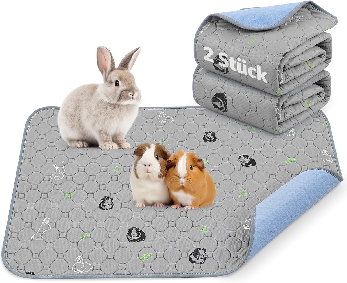 SnelShoppen - Waterproof Pipi Pads voor Cavia's, Super Absorberende Onderlagen voor Konijnen, Wasbare Matten voor Konijnen, Hamsters en Pups - 4-laags
