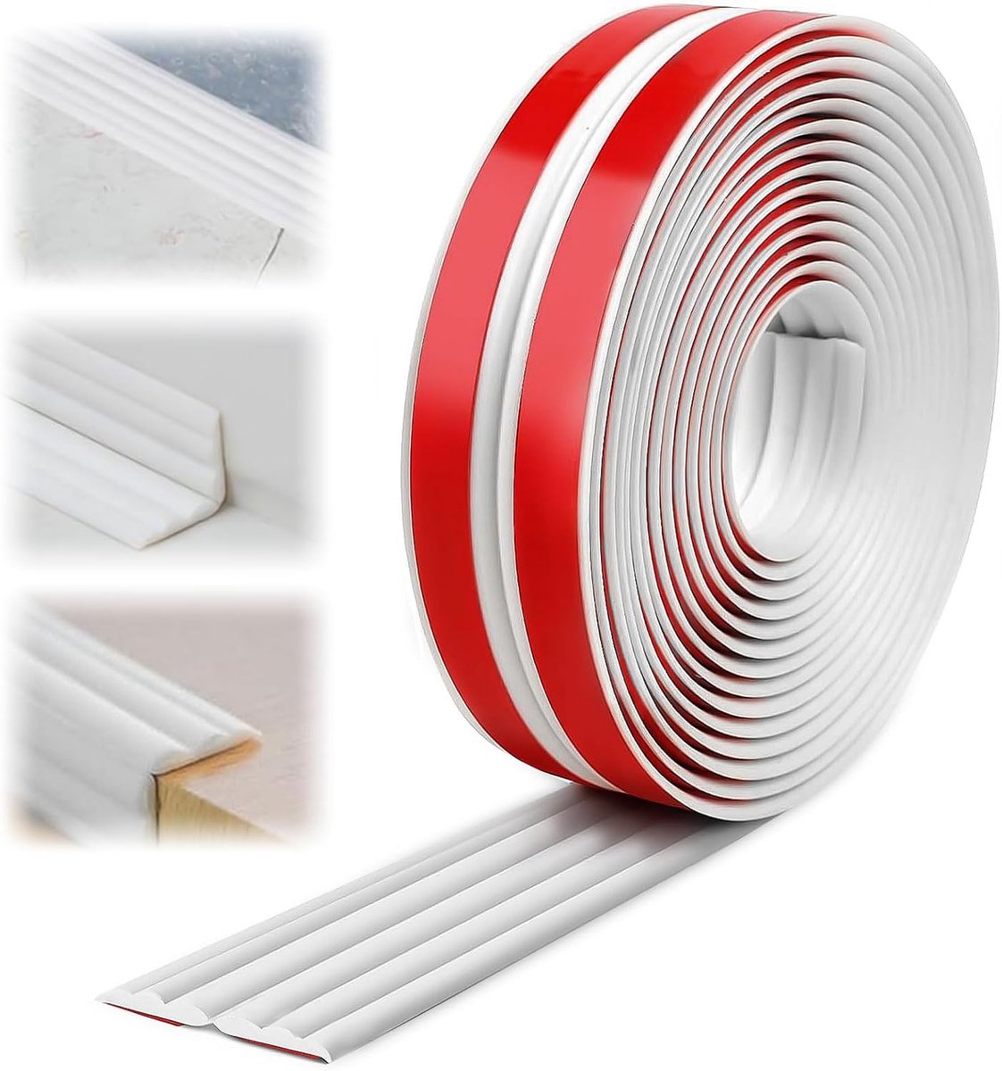 SnelShoppen - Zelfklevend Hoekprofiel 2 cm x 3 m | Flexibele PVC Hoofdnoklijst | Slijtvast en Krasbestendig | Ideaal voor Tafelranden, Deuren, Ramen,