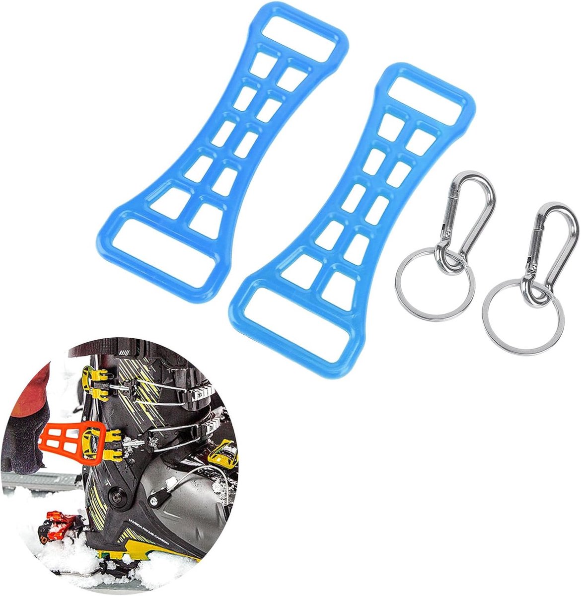 SnelShoppen - 2 Stuks Ski Schoen Buckle Lever Tool & Ski Schoen Draagriem, Multifunctionele Buckletite voor Snelle Aanpassingen, Eenvoudig Draaggemak