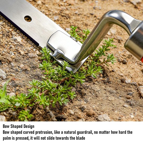 Spleetwieder Set - Onkruidsteker Tuin - Onkruid Verwijderen - Driezijdig Schraperontwerp - 2 stuks - Zilver — afbeelding 2
