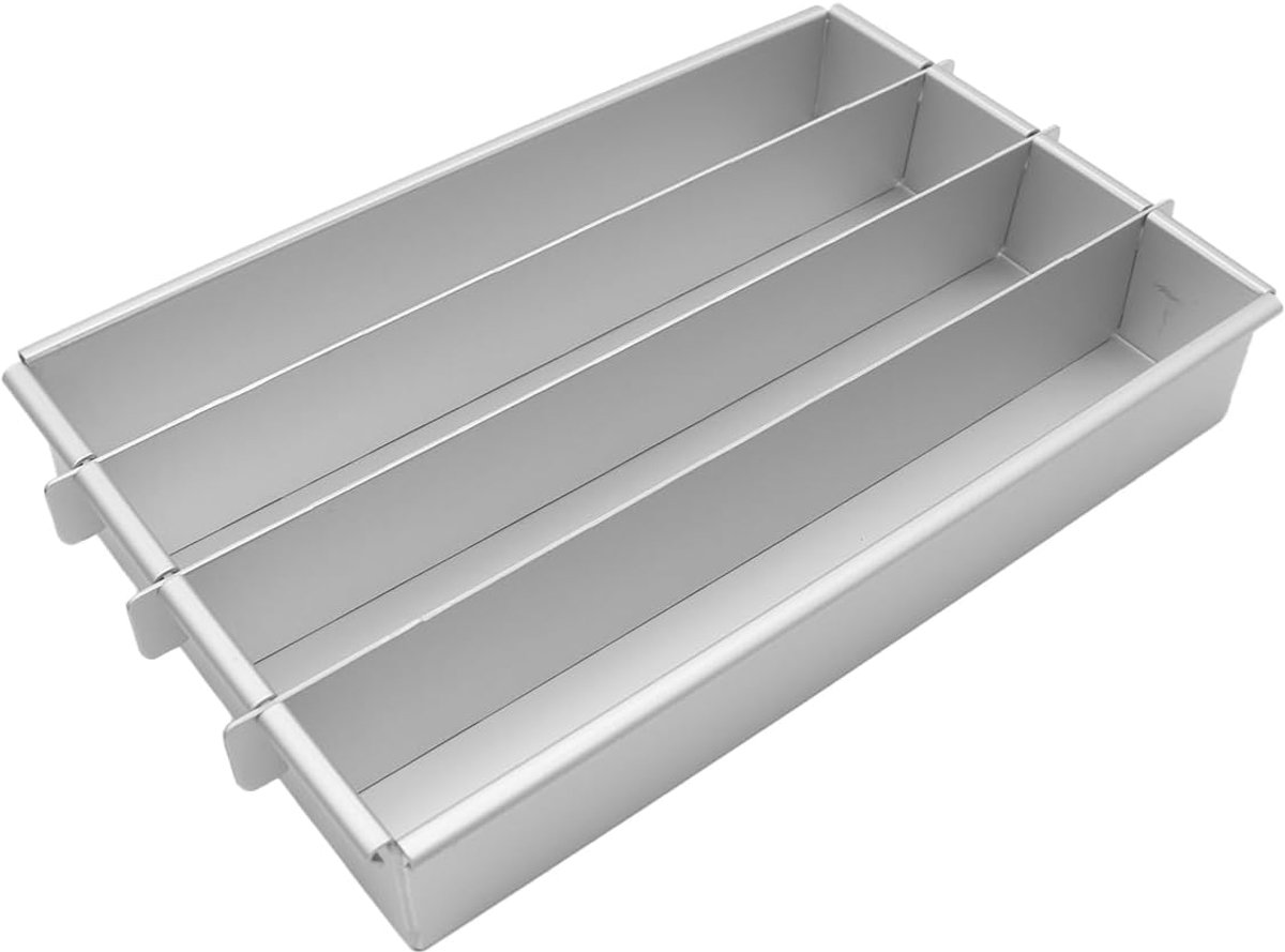 SnelShoppen - Rectangulaire Cakevorm 10 x 6 Inch Verplaatsbare Vierkante Bakvorm voor Taarten - Anodized Aluminium - Ideaal voor Bruiloft, Verjaardag,