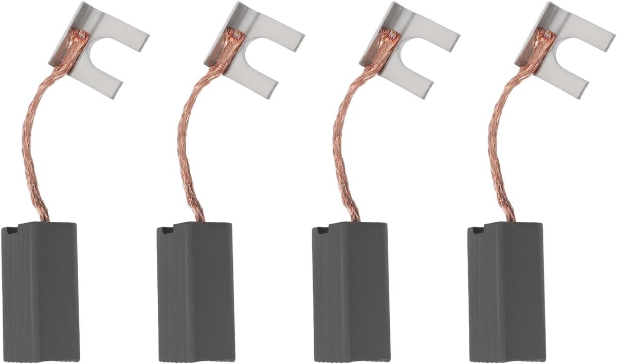 SnelShoppen - 4 Stuks Koolborstels Vervangset voor Elektrisch Gereedschap - Compatibel met Eibenstock MXT 110 B en Automix 11502 - 6.35x10x17mm - Hoog