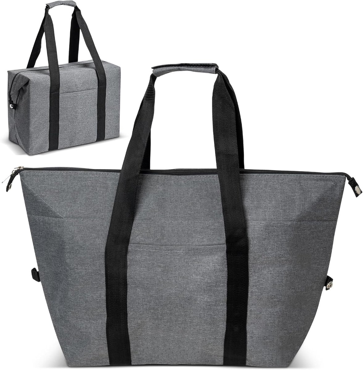 Grote Koeltas met Schouderbanden, Vouwbare Thermische Lunchtas voor Werk, Reizen en Picknicks