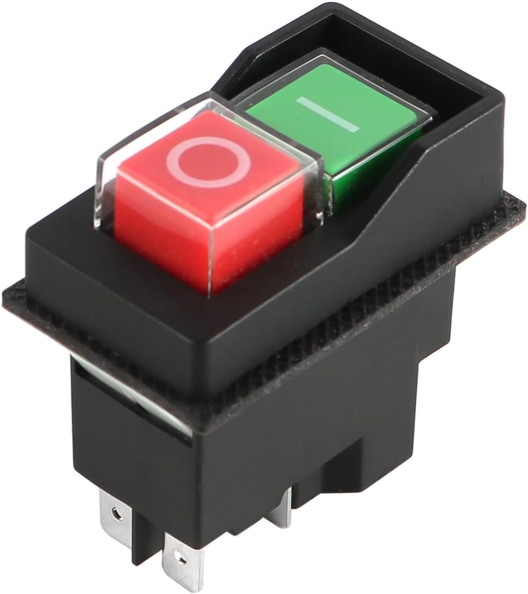 SnelShoppen - KJD17 Elektromagnetische Schakelaar 5-Pin AC250V 18A Waterdichte Drukknop Veiligheidsschakelaar voor Power Tools en Machines