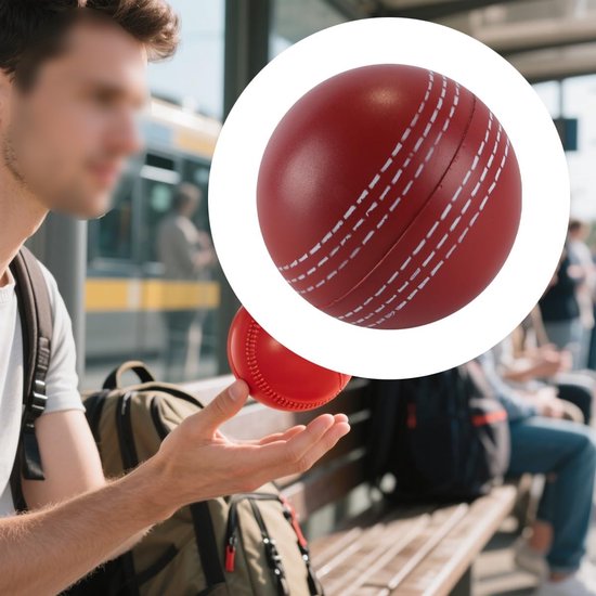 Oefen Cricket Stressbal voor Indoor en Outdoor Training op elk vaardigheidsniveau - PU Materiaal — afbeelding 2