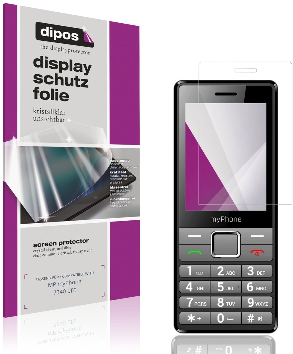 dipos – 4x Beschermfolie geschikt voor MP myPhone 7340 LTE | Krasbestendige & heldere Screenprotector Ultra-Thin