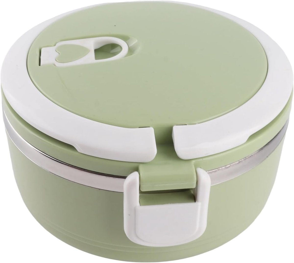 SnelShoppen - RVS Thermische Lunchbox met Warmte-isolatie, Voedselcontainers met Insulated Layers, Groene Lunchbox voor Kantoor, School, Picknick en M
