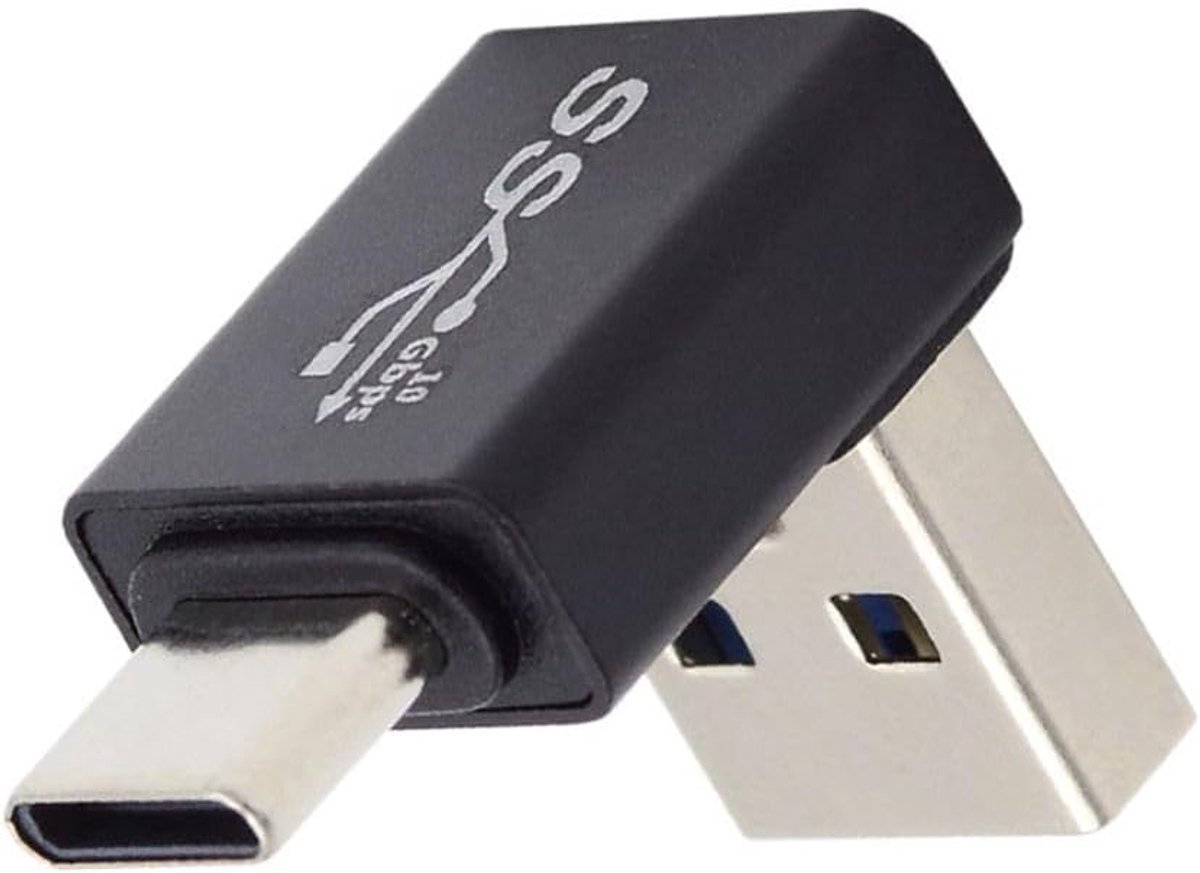 SnelShoppen - USB 3.0/3.1 Connector USB C naar USB 3.0 Adapter 10Gbps Gegevensoverdracht 90 Graden Hoek