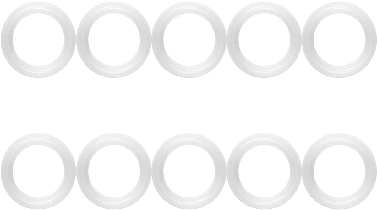 SnelShoppen - Tri Clamp 1.5 Set van 10 Stuks - Sanitaire Siliconen Ring Disc voor RVS Pijpsystemen in Voedsel, Dranken en Farmaceutische Industrie