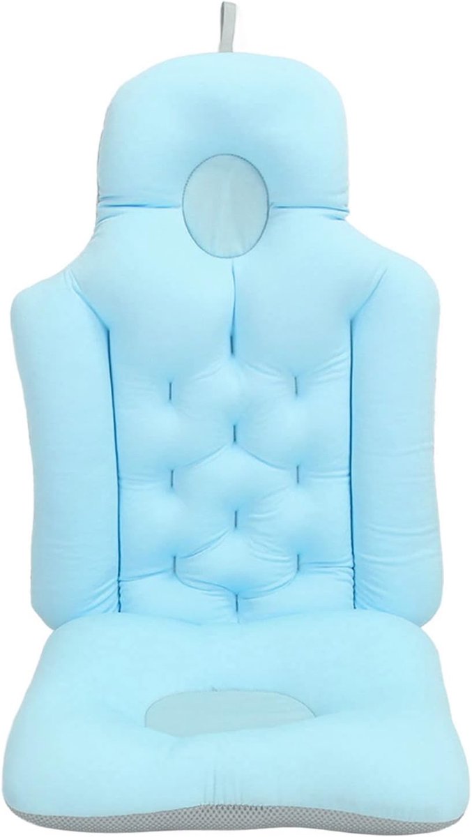 SnelShoppen - Badkussen, Badkussen met Rugsteun, Zacht Ademend Vouwbaar Hoofdkussen Rugsteun Badkussen voor Volwassenen Spa (Blauw)