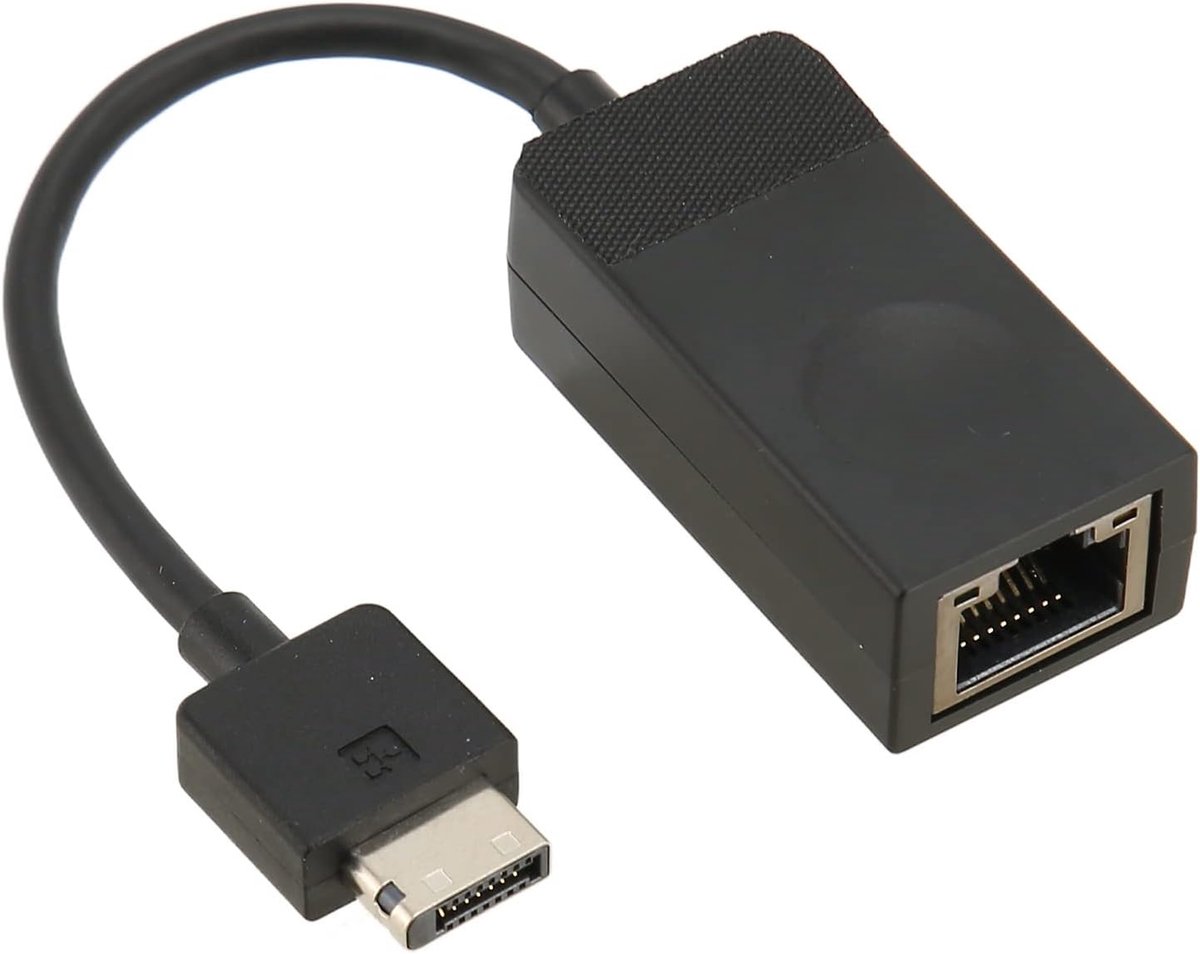 SnelShoppen - RJ45 Ethernet Adapter voor Think Pad - 10/100mbps Snelheid - Inclusief NJ45 en RJ45 Aansluiting - Ideaal voor X280, X390, T14s, T490