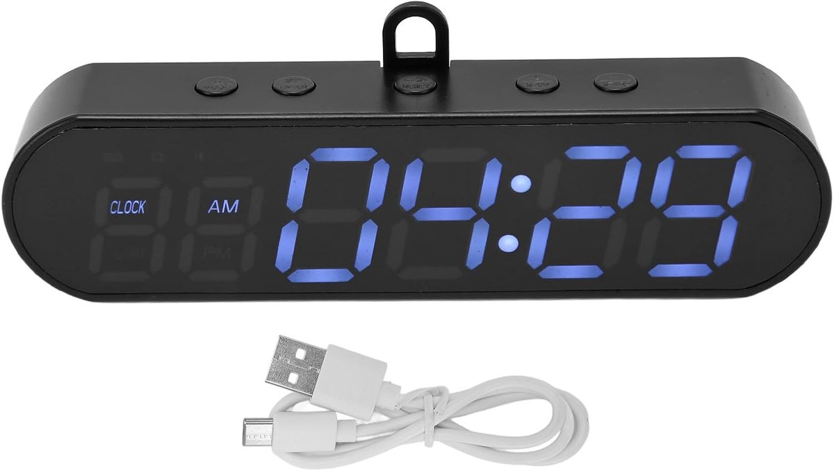 SnelShoppen - Gym Timer Multifunctioneel Digitaal, Interval Timer, Stopwatch, Countdown, Alarm Klok, Beep Buzzer voor Sport, Thuis, Klaslokaal, Zwart