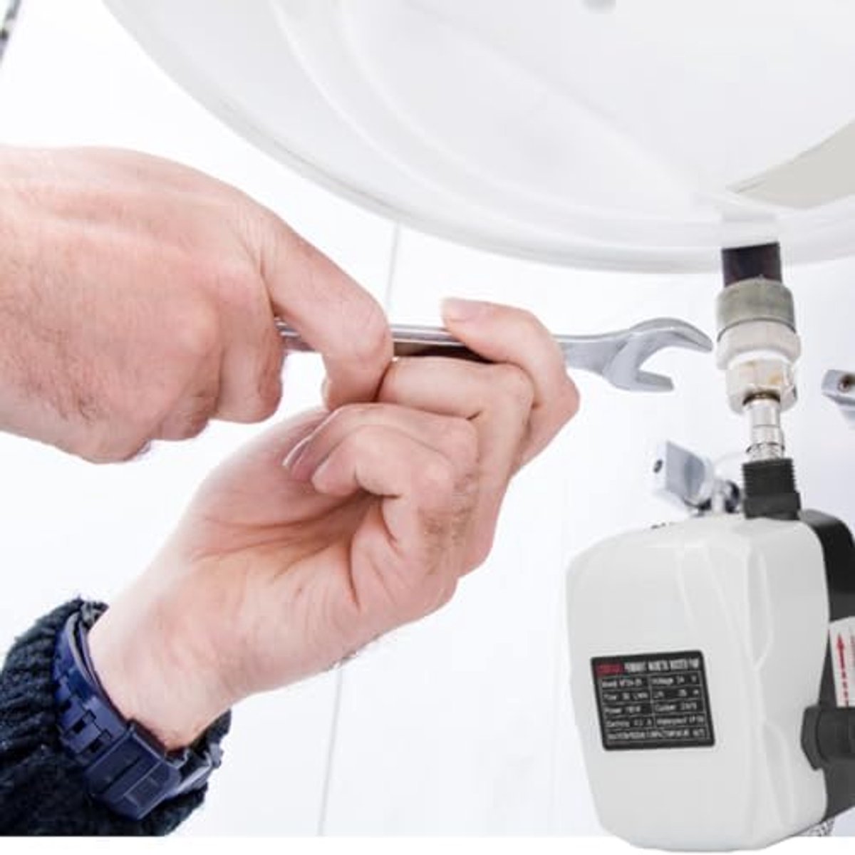 SnelShoppen - DC24V 180W Drukverhogingspomp Waterpomp Hoge Druk Overdrachtspomp Voor Douche, Wastafel, Wasmachine, Warmwater Circulatiepomp, Ideaal Vo