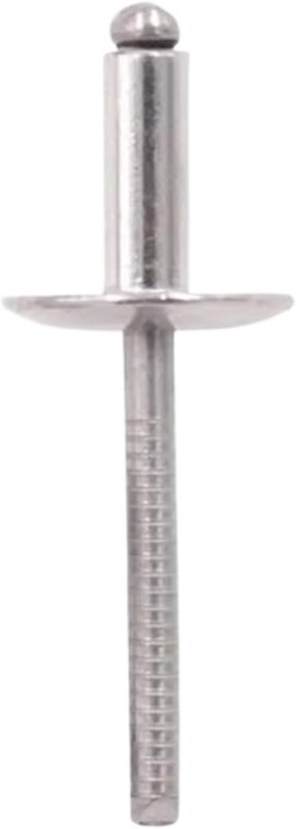 Blindklinknagels - Klinknagels Roestvrij Staal - Bevestigen van Platen - Volledig Roestvrij Staal - 4.8x12x16 mm - Zilver