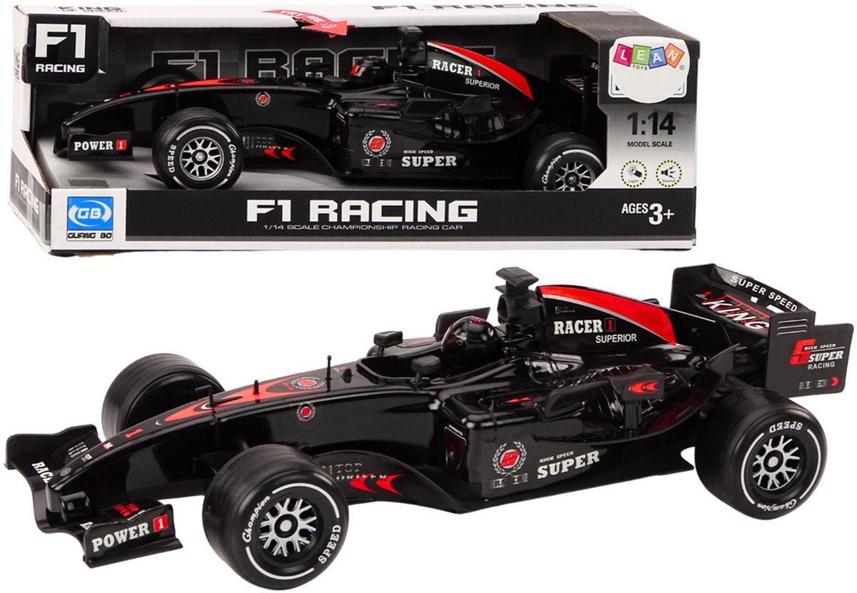 F1-aangedreven sportwagenracer 1:14 zwarte geluiden - UNI