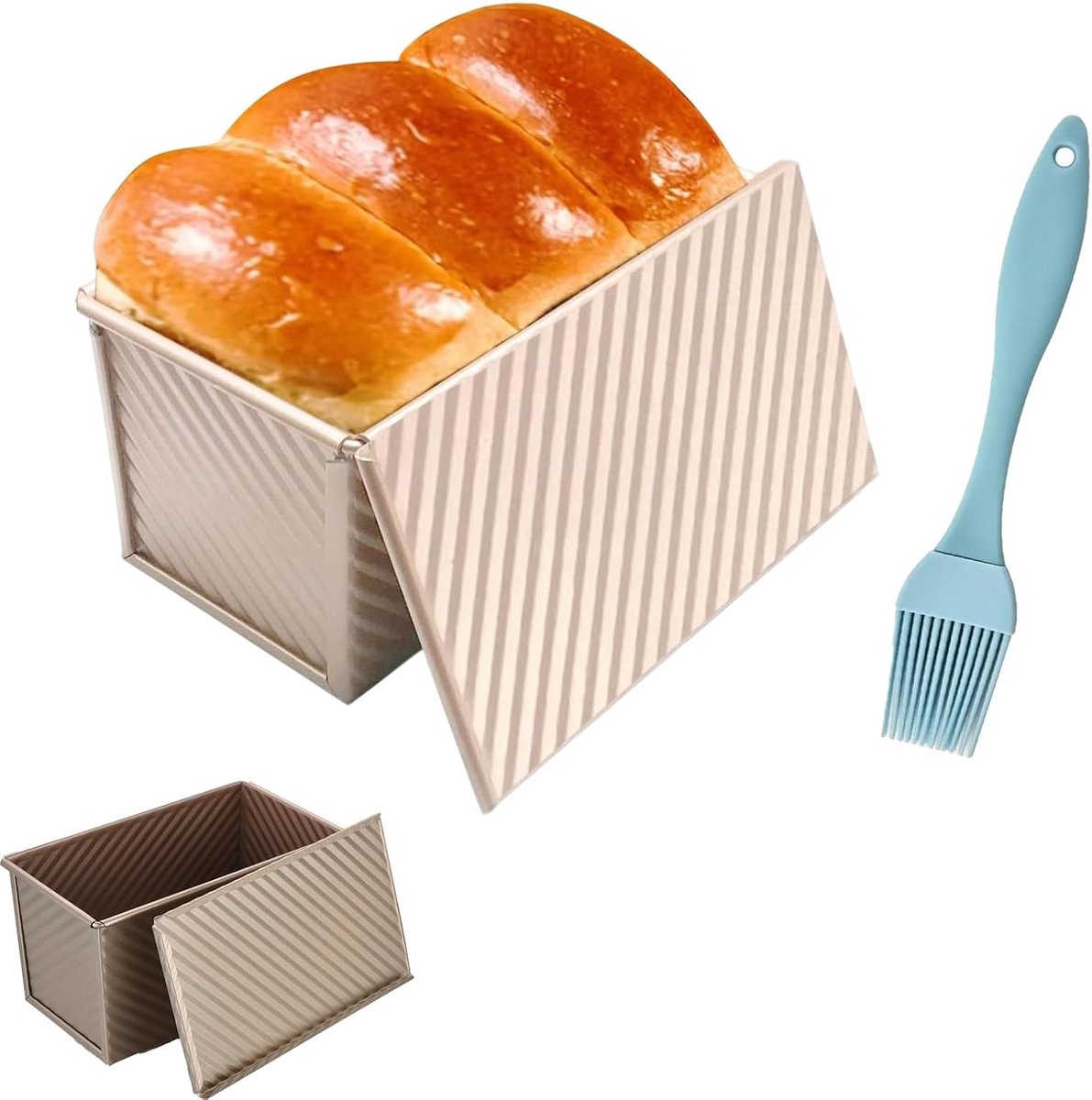 SnelShoppen - Toastbrood Bakvorm met Deksel, Broodvorm voor Bakken van Brood, Gebak en Taart, Hoogwaardige Koolstofstaal, 1 Stuk, Keukenaccessoire