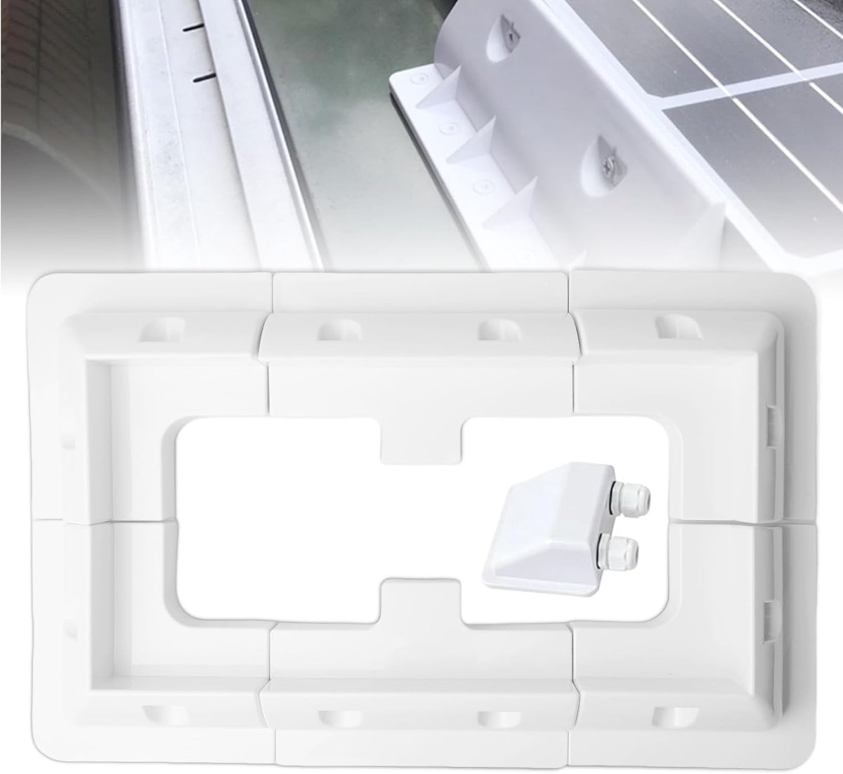 SnelShoppen - Zonnepaneelhouders - 7 Stuks Boorvrije Montagematerialen voor Zonnepanelen - ABS Zonnepaneelhouder voor Campers, Daken en Tuin - Eenvoud