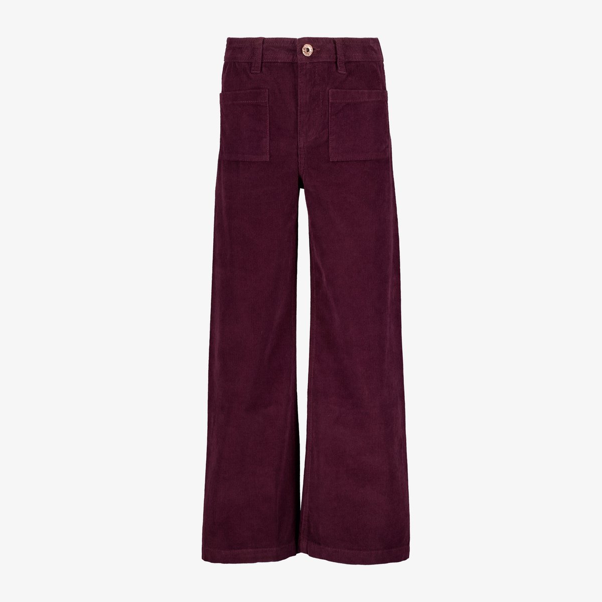 TwoDay wide leg meisjes corduroy broek bordeaux rood - Maat 140
